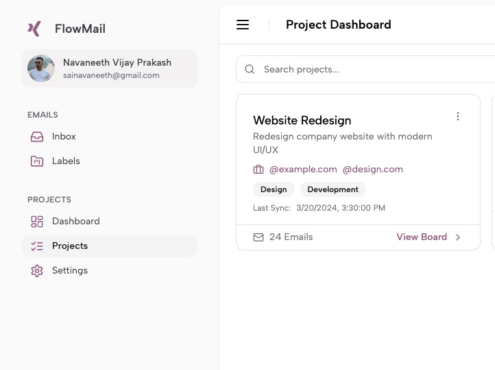 Kanban Email Board